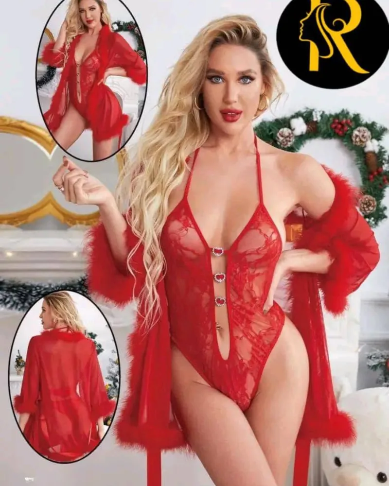 Ruby Flame Elegance Gown Set