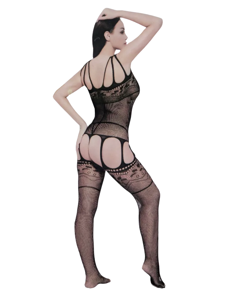 Midnight Lace Illusion Bodystocking