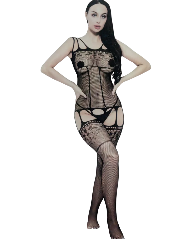 Midnight Lace Illusion Bodystocking